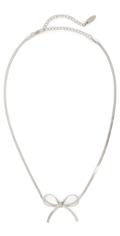 Maison Irem Silver Bow Necklace Silver
