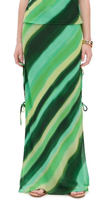 Seven Wonders Loralei Maxi Skirt Green Stripe