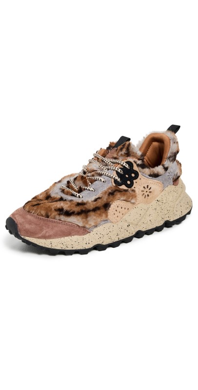 Flower Mountain Kotetsu Sneakers Anthracite Light Brown