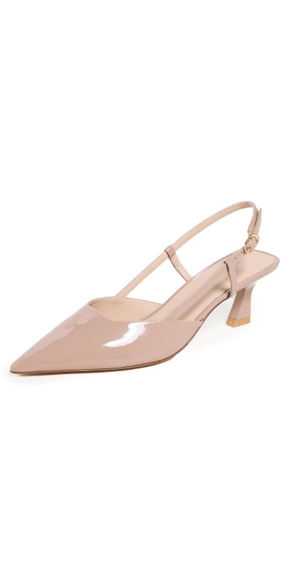 Stuart Weitzman Vinnie Slingback Heels 50mm Fawn