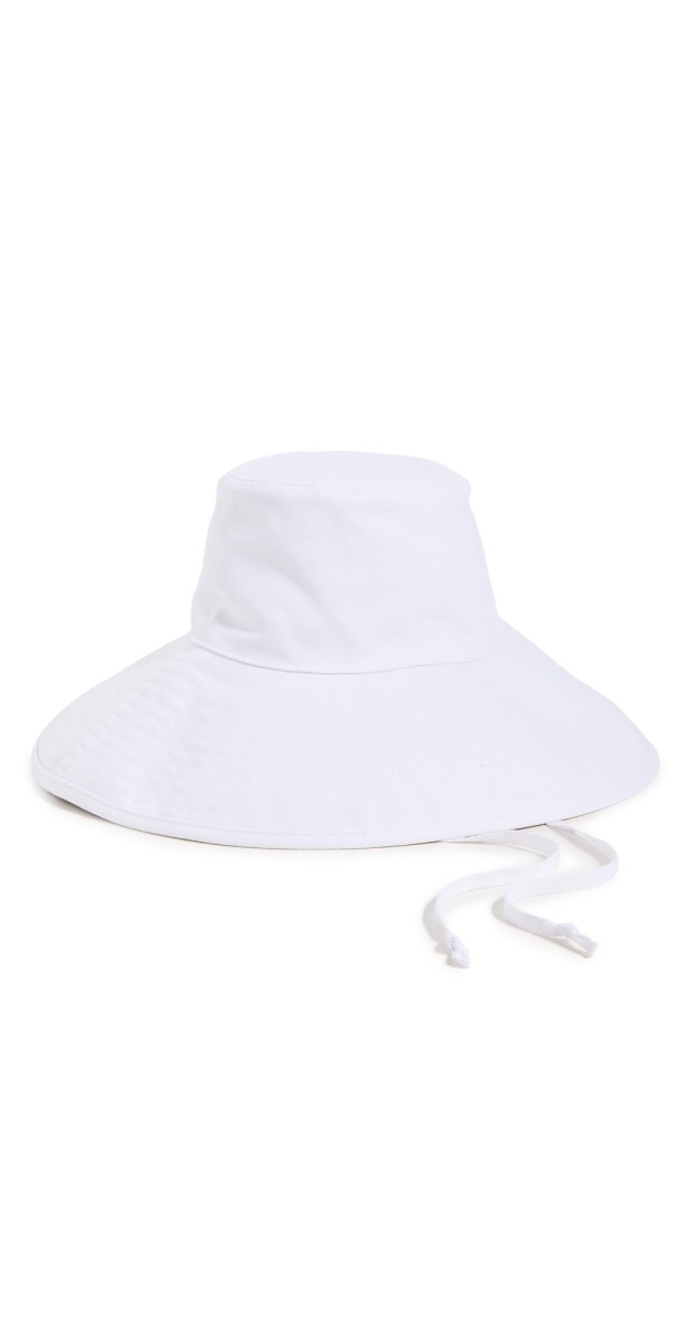 Hat Attack Livvy Canvas Sun Hat with Removable Twill Chinstrap Natural