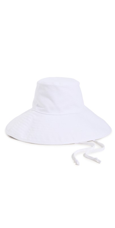 Hat Attack Livvy Canvas Sun Hat with Removable Twill Chinstrap Natural