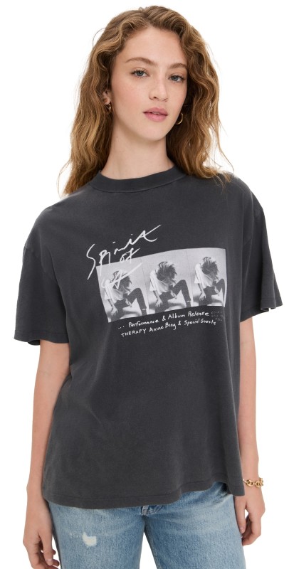 ANINE BING Ashton Tee Concert Washed Black