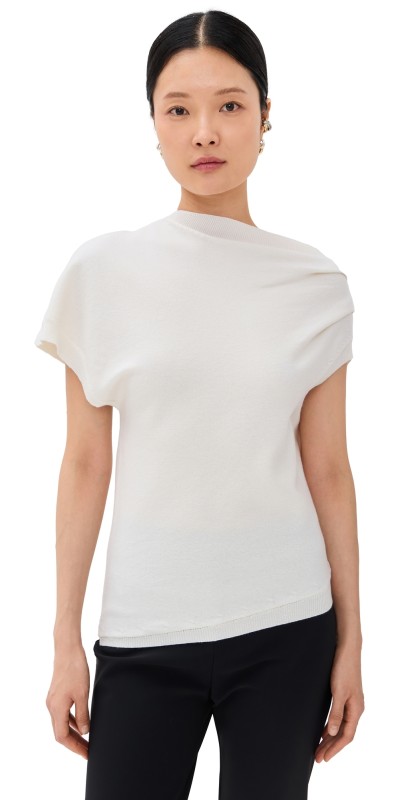 Róhe Deconstructed Knitted Top Off White