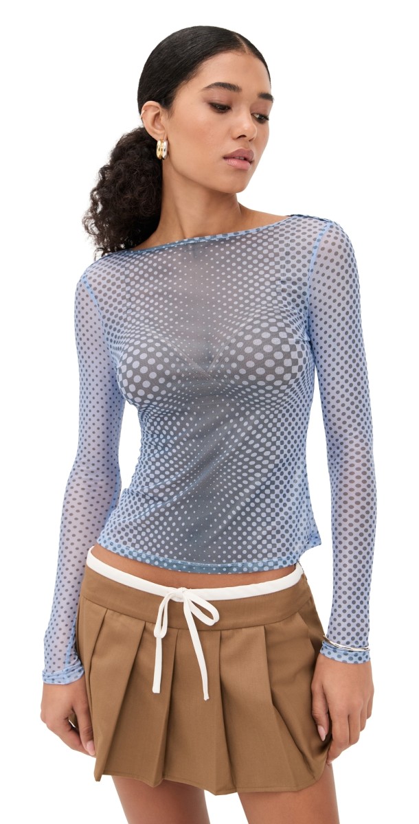 Miaou Long Sleeve Tee Warped Dot