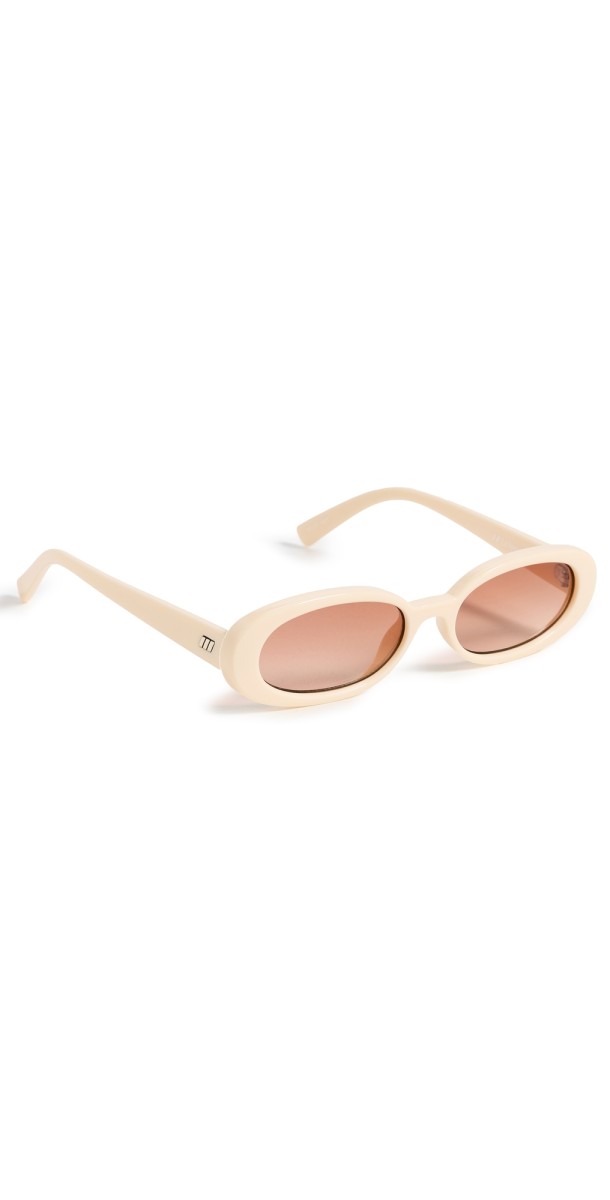 Le Specs Outta Love Sunglasses Ecru Warm Brown Grad