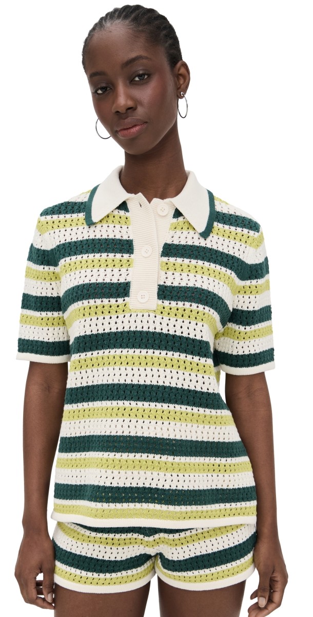 ALIGNE Dax Crochet Knitted Top Multi