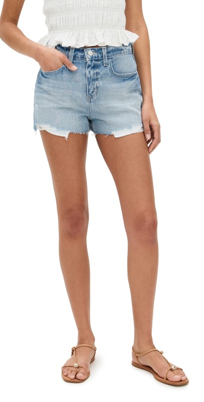 L'AGENCE Clark High Rise Shorts Fontana Destruct