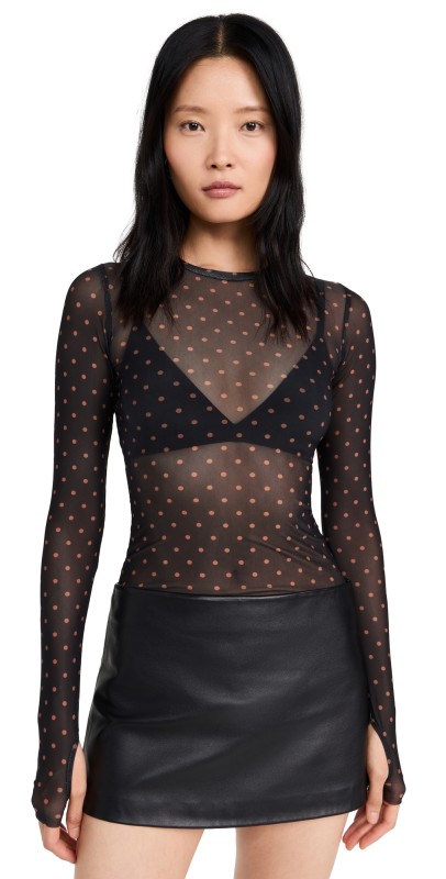 AFRM Kaylee Top Sepia Dot