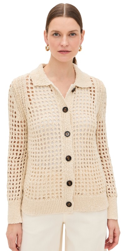 Stateside Cable Knit Cardigan Cream
