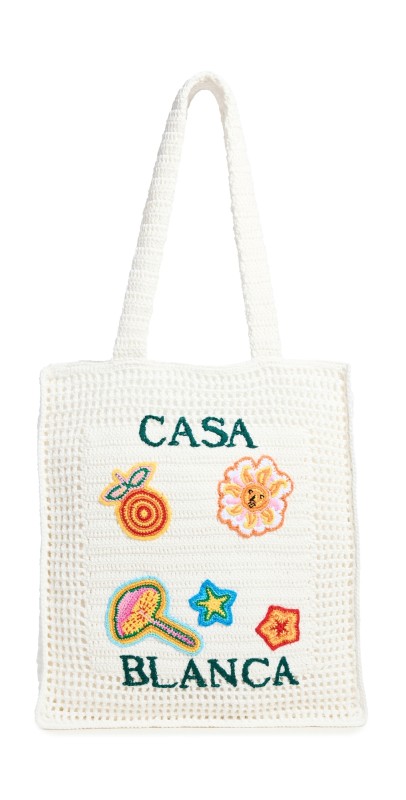 Casablanca Large Crochet Bag Whit
