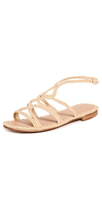 Carrie Forbes Nadi Raffia Sandals Natural Raffia