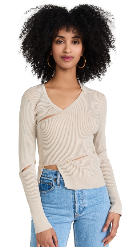 Jacquemus Le Cardigan Tordu Light Beige
