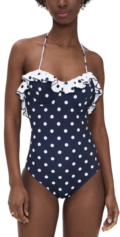 Sea Paulina Polka Dot One Piece Navy