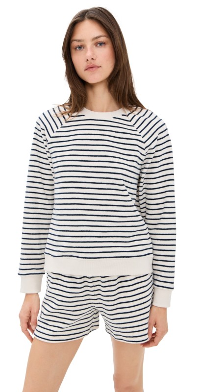 RAILS Theron Sweatshirt Sailor Stripe Terry Towel