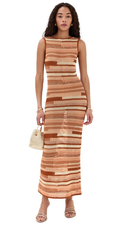 ESCVDO Spondylus Maxi Dress Peach Nectar