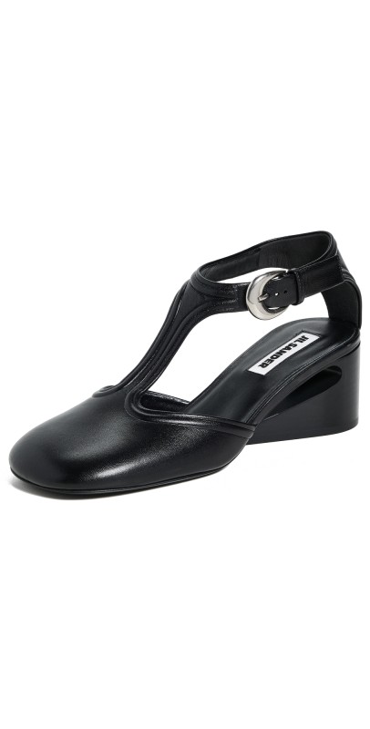 Jil Sander Heeled Mary Janes Black
