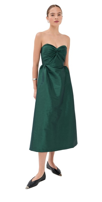 Kika Vargas Rose Dress Pine