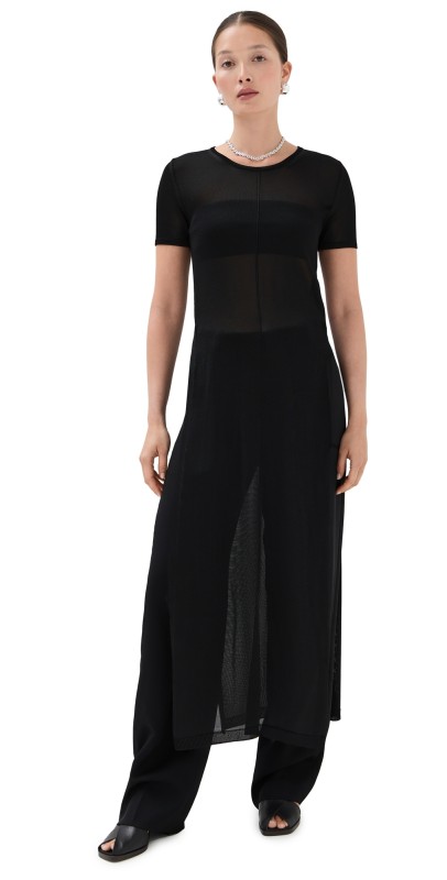 Lemaire Column Dress With Slits Black