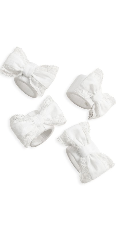 LoveShackFancy Victorian Napkin Rings Whit