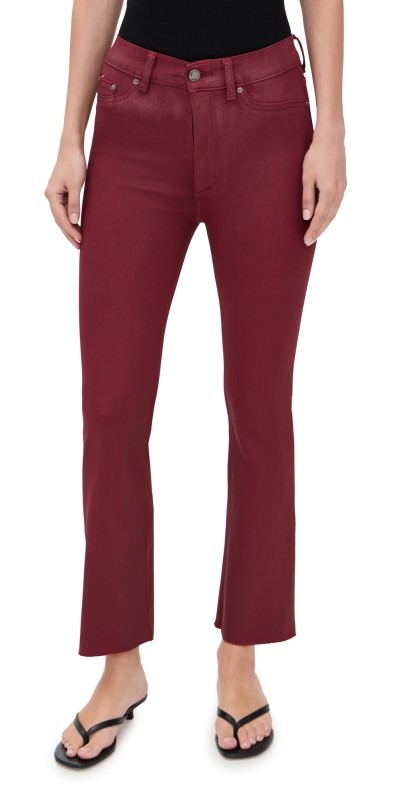 DL1961 Bridget Boot High Rise Instasculpt Crop Jeans Cherry Coated (Ultimate)