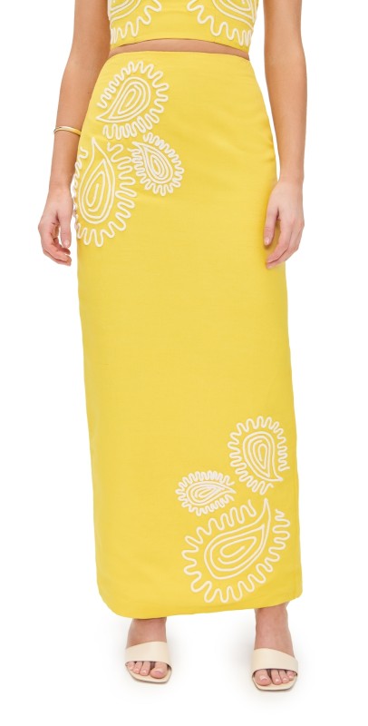 Significant Other Carly Maxi Skirt Lemon