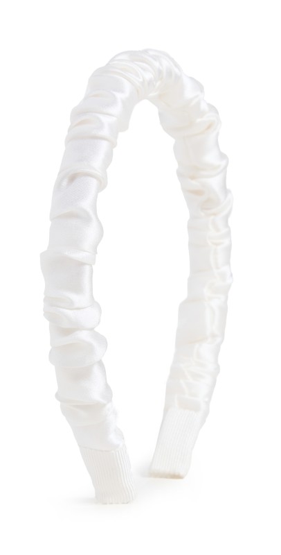 Jennifer Behr Rory Headband In Silk Satin Cream
