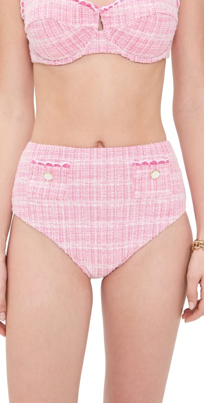 SIMKHAI Diana High Waisted Bikini Bottom Berry Multi