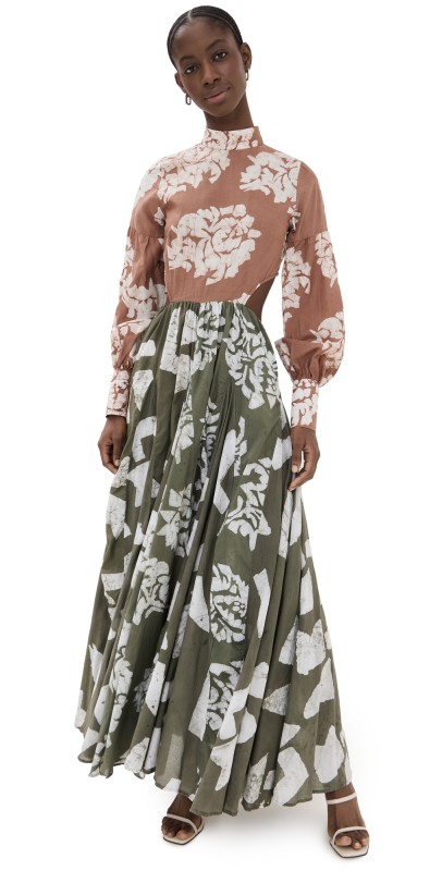 Studio 189 Cotton Cut Out Alicia Dress Brown and Black