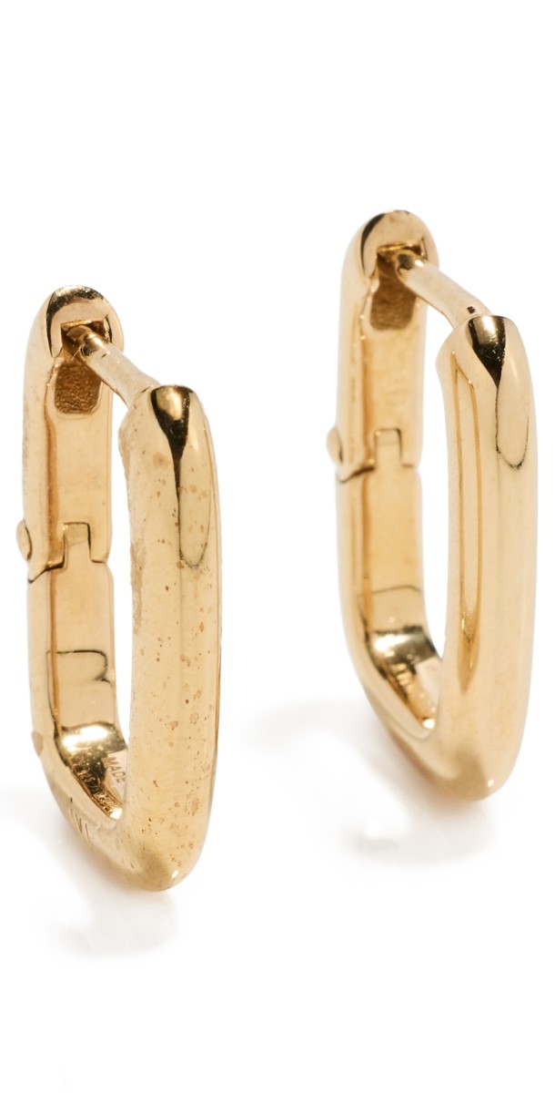 IVI Los Angeles Small Toy Link Hoops Yellow Gold