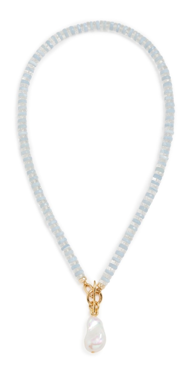 Lizzie Fortunato Pearl Isle Necklace In Mist Blu
