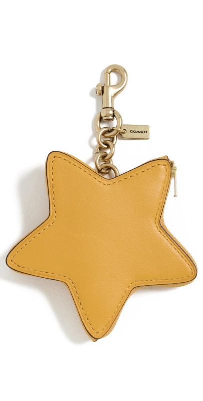 Coach Glovetanned Leather Star Coin Purse B4/Yellow