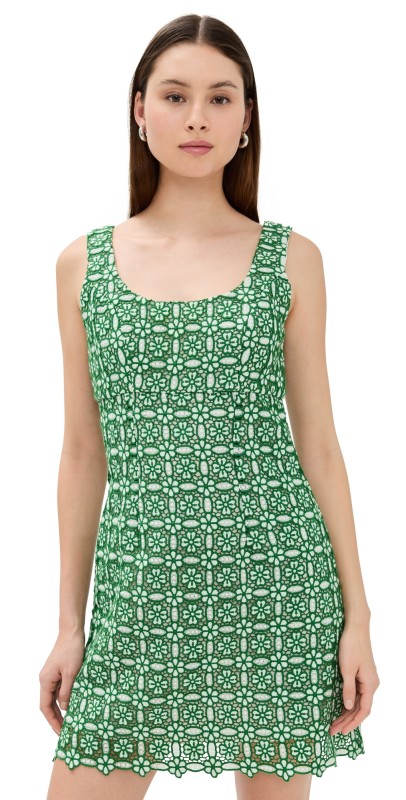 Atelier 17.56 Carine Dress Green White
