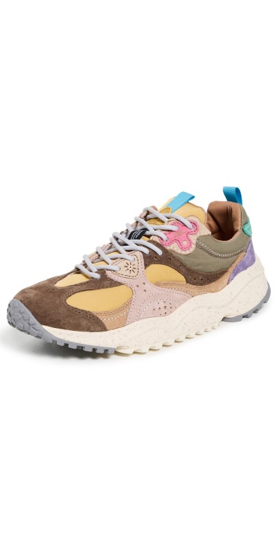 Flower Mountain Wave Woman Sneakers Brown Ochre