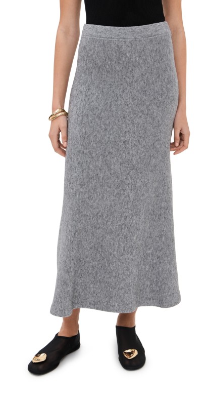 Rosetta Getty Flared Skirt Grey