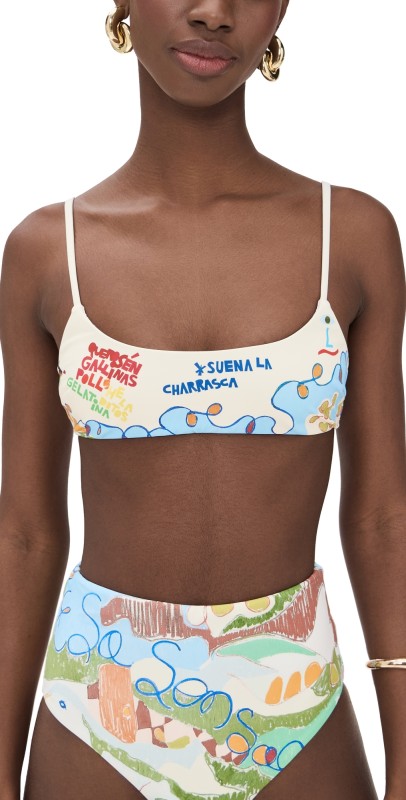 ALÉMAIS Nadia Scoop Neck Top Multi
