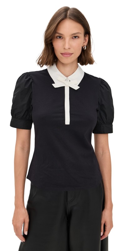 Cinq à Sept Kolay Top Black/Ivory