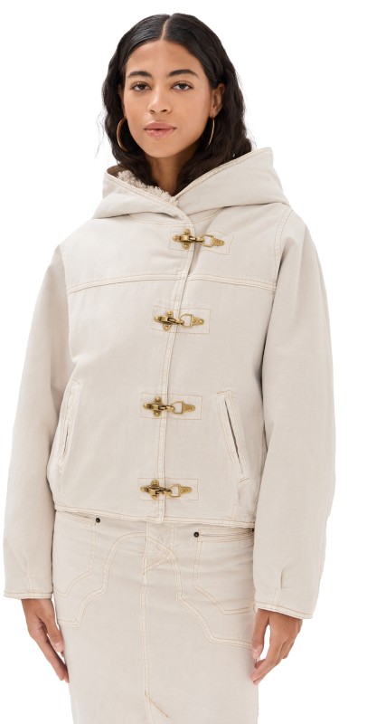 Isabel Marant Biane Coat Ecru