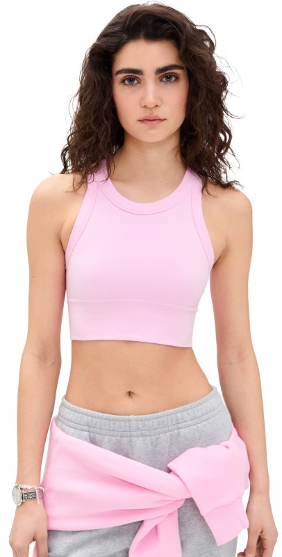 Alo Yoga Seamless Delight High Neck Bra Sweet Pink