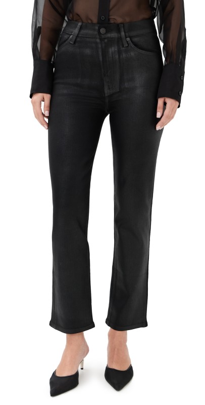 FRAME Le Sleek Straight Jeans Mood Ring Coated