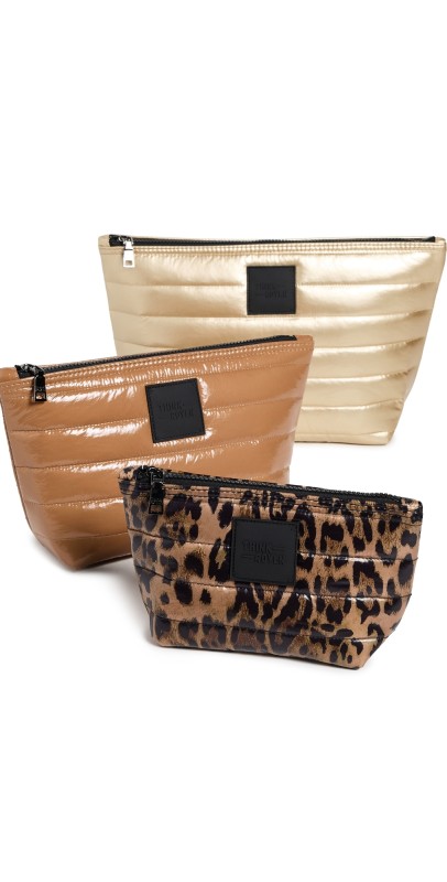 Think Royln Travel Trio Bag Mineral Gold/Glossy Nude/Gloss
