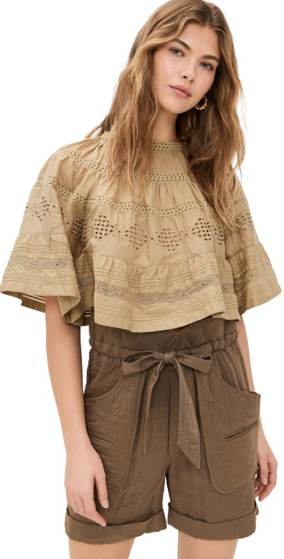 Isabel Marant Étoile Dilama Top Light Khaki