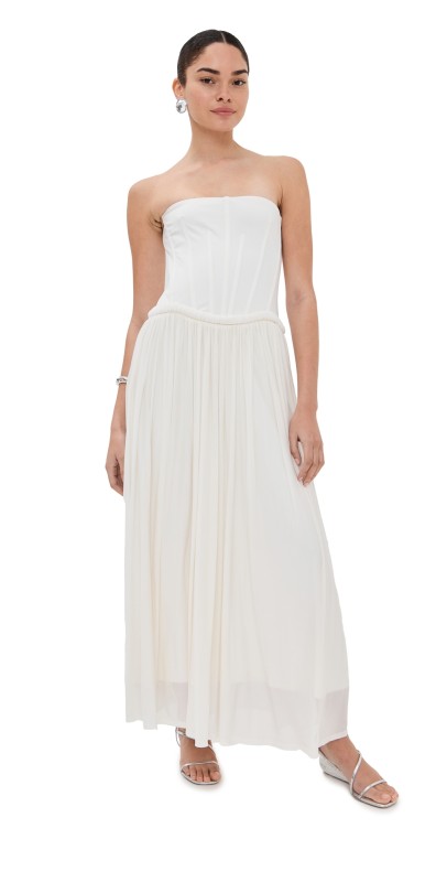 SIMKHAI Adalys Bustier Dress Ivory