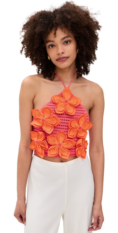 The Wolf Gang La Monada Knit Top Coral