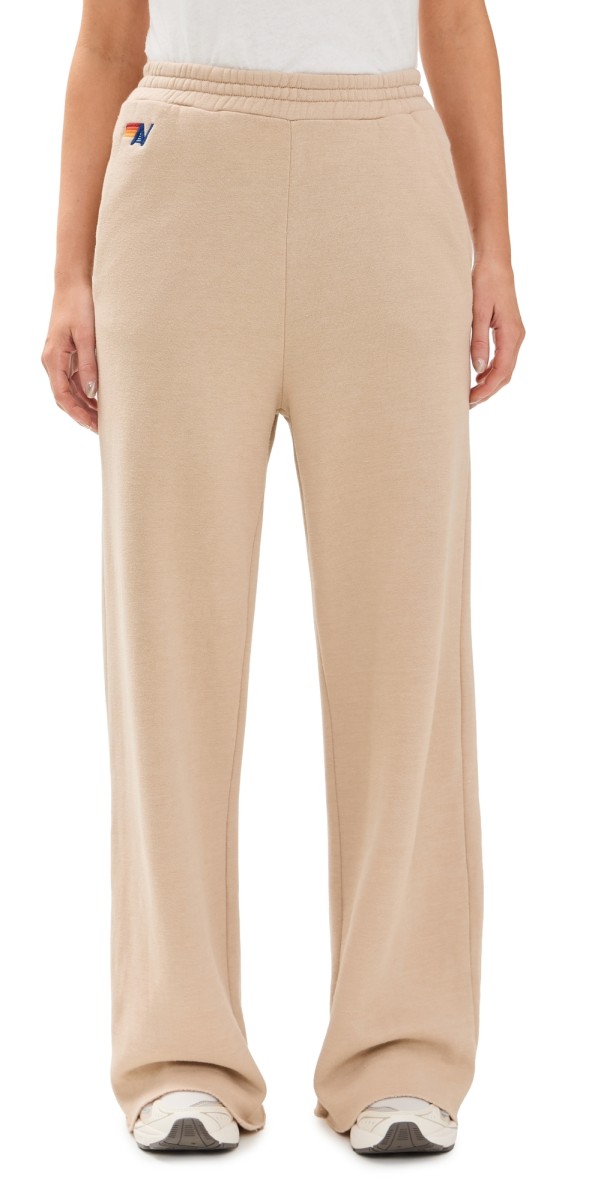 Aviator Nation Wide Leg Pocket Sweatpants Sand