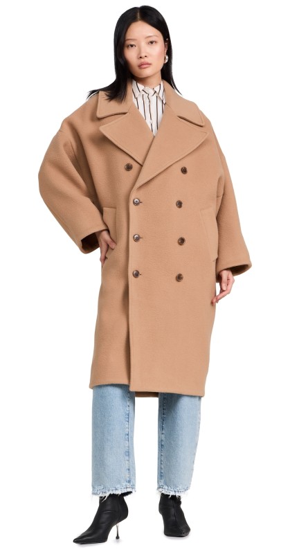 FRAME Cocoon Coat Camel
