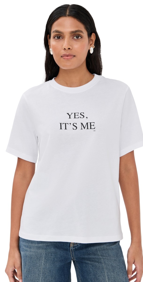 Victoria Beckham Yes, Its Me Slogan Tee White