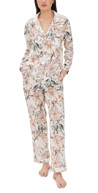 Desmond & Dempsey Long Sleeve Set Cream