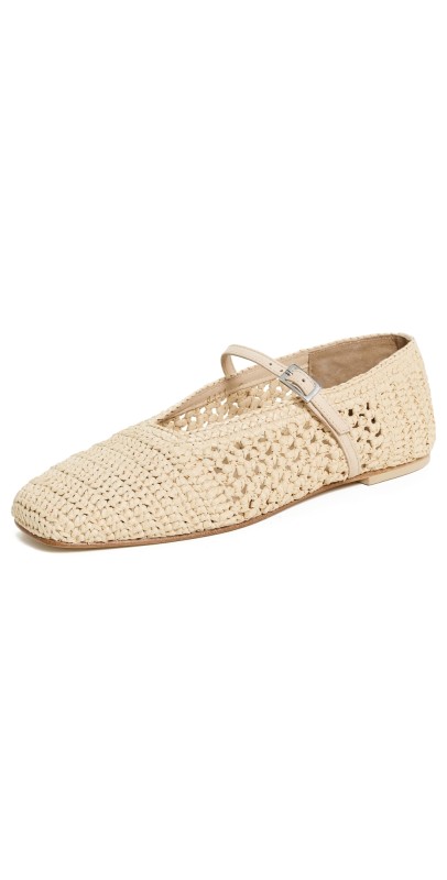 Freda Salvador Jules Flats Natural Raffia