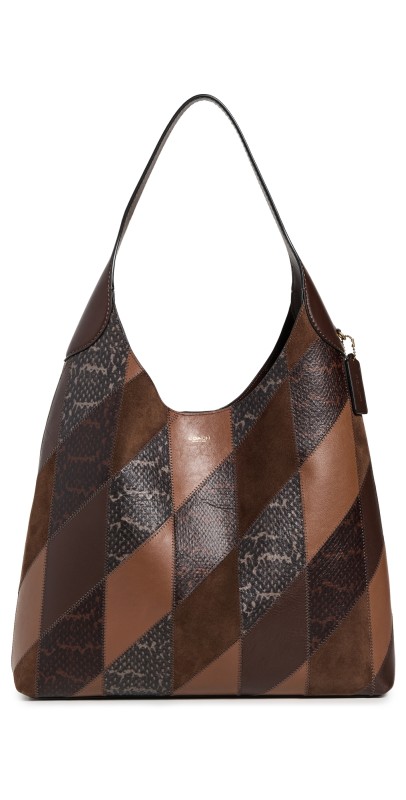 Coach Snake Patchwork Brooklyn Shoulder Bag 39 B4/Maple Mult